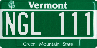 VT license plate NGL111