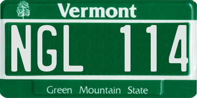 VT license plate NGL114