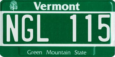 VT license plate NGL115