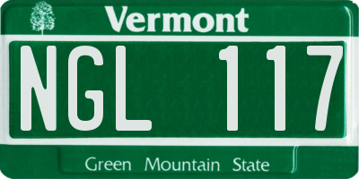 VT license plate NGL117