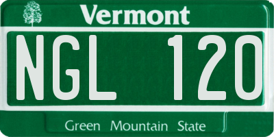 VT license plate NGL120