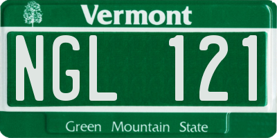 VT license plate NGL121