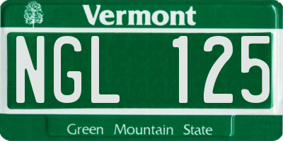 VT license plate NGL125