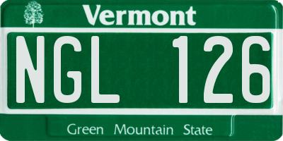 VT license plate NGL126