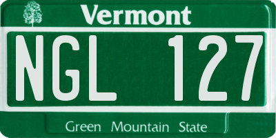 VT license plate NGL127