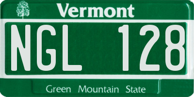 VT license plate NGL128
