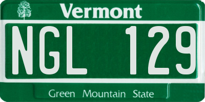 VT license plate NGL129