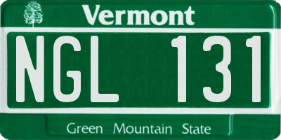 VT license plate NGL131