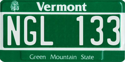 VT license plate NGL133
