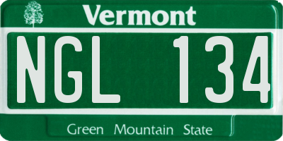 VT license plate NGL134
