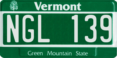 VT license plate NGL139