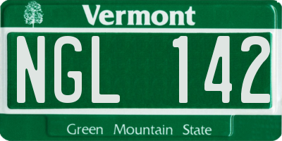 VT license plate NGL142