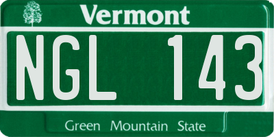 VT license plate NGL143