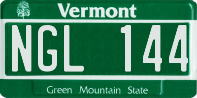 VT license plate NGL144