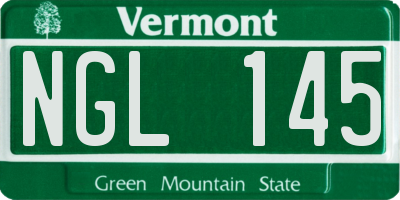 VT license plate NGL145