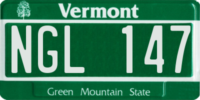 VT license plate NGL147