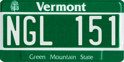 VT license plate NGL151