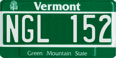 VT license plate NGL152