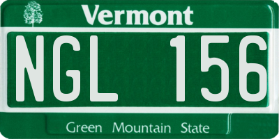 VT license plate NGL156