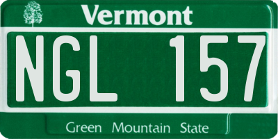VT license plate NGL157