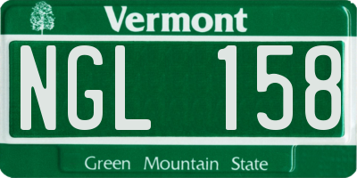 VT license plate NGL158