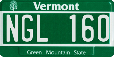 VT license plate NGL160