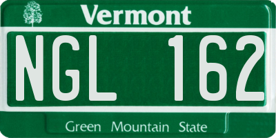 VT license plate NGL162