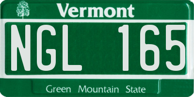 VT license plate NGL165