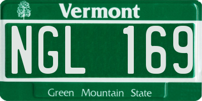 VT license plate NGL169