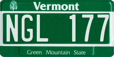 VT license plate NGL177