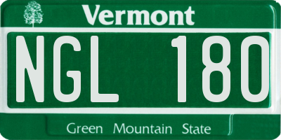 VT license plate NGL180
