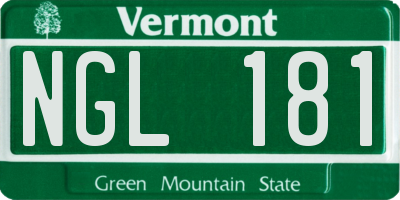 VT license plate NGL181