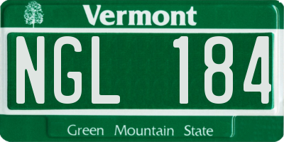 VT license plate NGL184