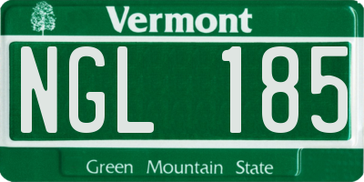VT license plate NGL185