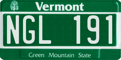VT license plate NGL191