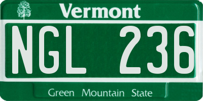 VT license plate NGL236