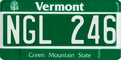 VT license plate NGL246