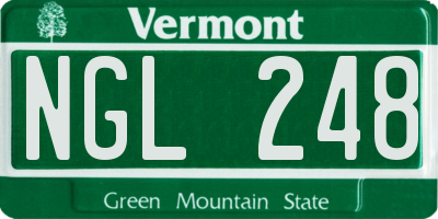 VT license plate NGL248