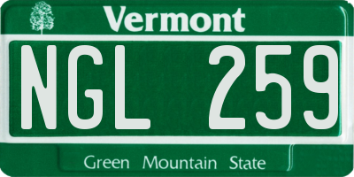 VT license plate NGL259