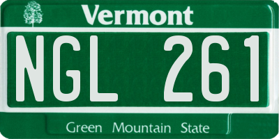 VT license plate NGL261