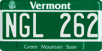 VT license plate NGL262