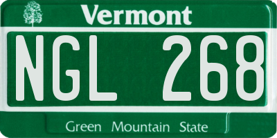 VT license plate NGL268