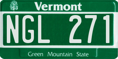 VT license plate NGL271