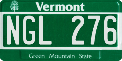 VT license plate NGL276