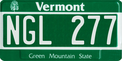 VT license plate NGL277