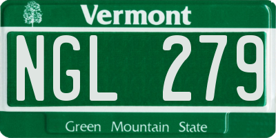 VT license plate NGL279