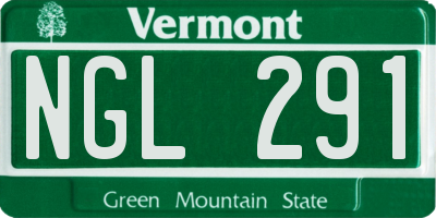 VT license plate NGL291