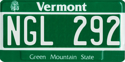 VT license plate NGL292