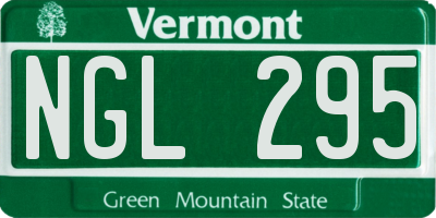 VT license plate NGL295