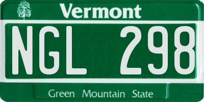 VT license plate NGL298